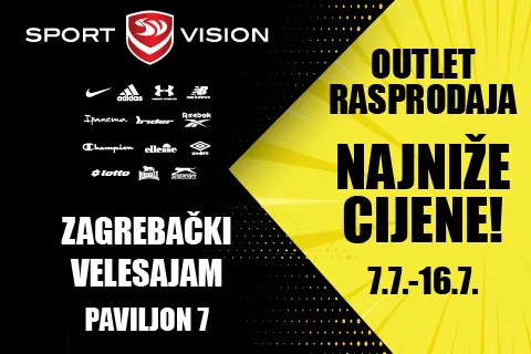 SPORT VISION OUTLET RASPRODAJA NA ZAGREBAČKOM VELESAJMU!