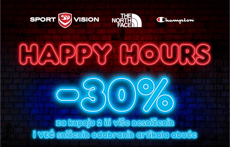 Happy Hours ti i ovog ponedjeljka donosi top uštede u Sport Vision trgovinama!