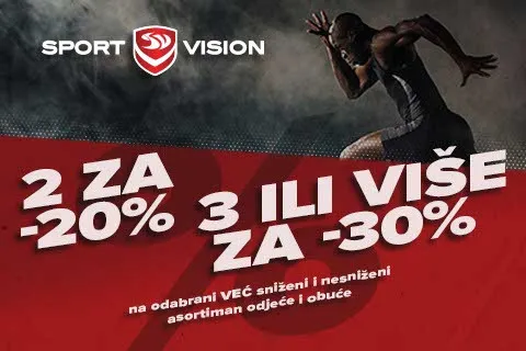 Požuri u Sport Vision jer te čeka 2 za 20%, 3 ili više za ČAK -30% popusta!