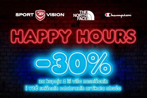 Happy Hours ti i ovog ponedjeljka donosi top uštede u Sport Vision trgovinama!